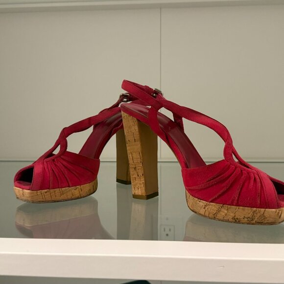 Prada Platform Suede Deep Pink - Picture 3 of 8